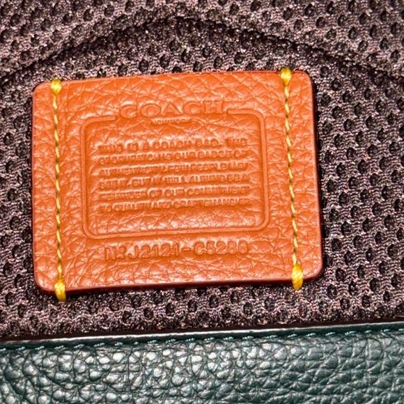 Coach Charter Backpack 18 In Colorblock Brass/amazon Green Multi C5286 - Picture 11 of 11